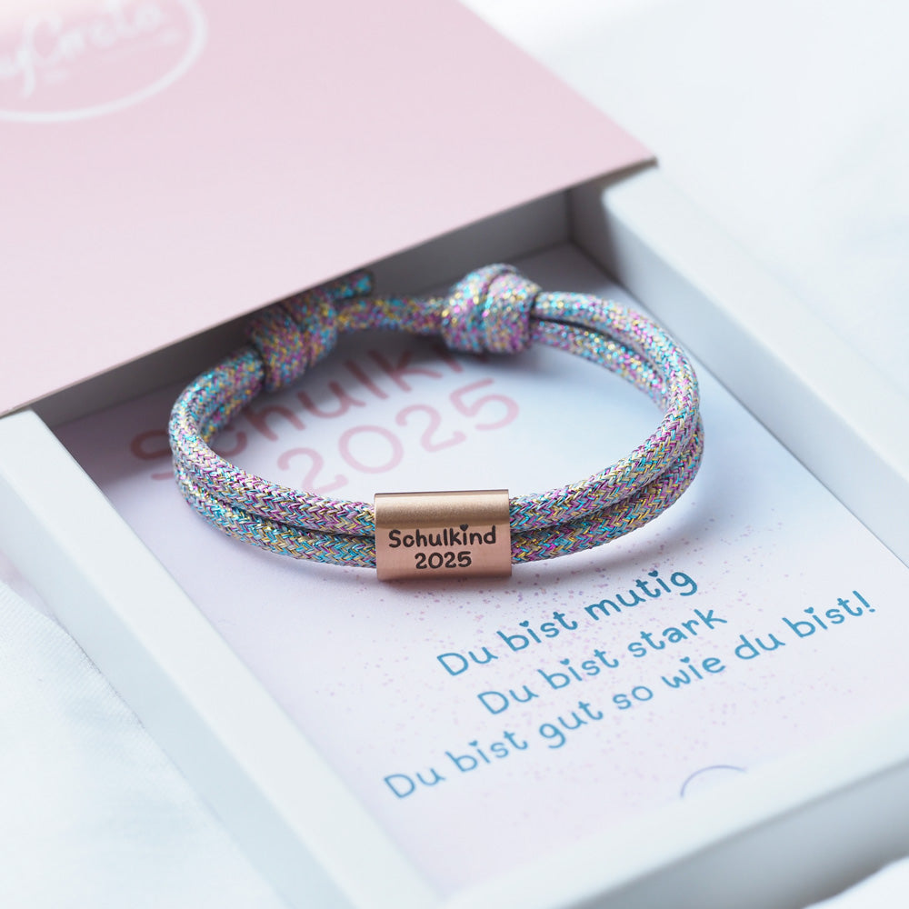 Segeltauarmband Schulkind Special Gliltzer Edition