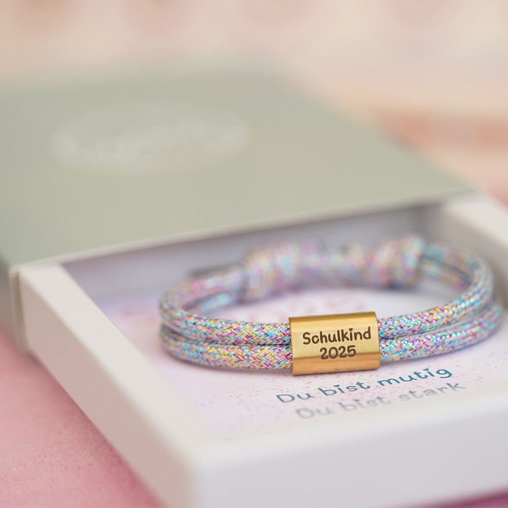 Segeltauarmband Schulkind Special Gliltzer Edition