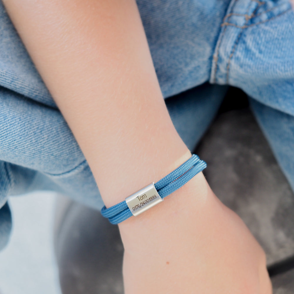 Personalisiertes Kinderarmband mit Notfallnummer zur Einschulung – Für die Schultüte von myGreta
