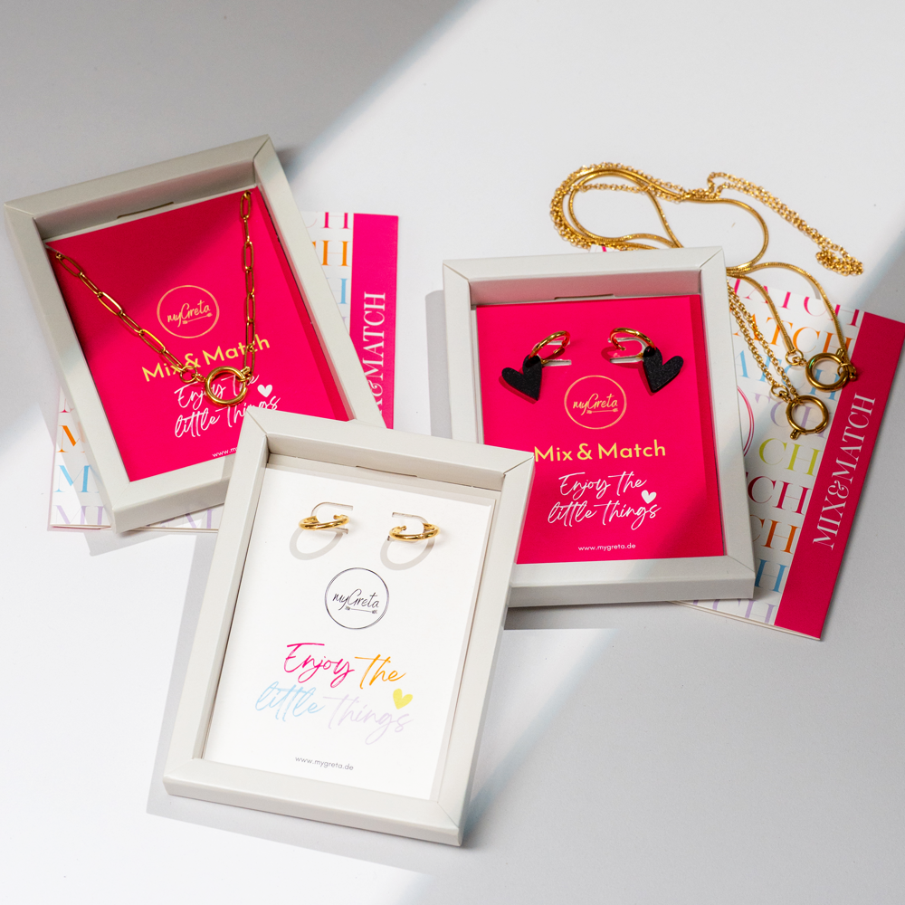Herz Anhänger aus Acryl für Ohrring verschiedene Muster Mix & Match - myGreta Charms