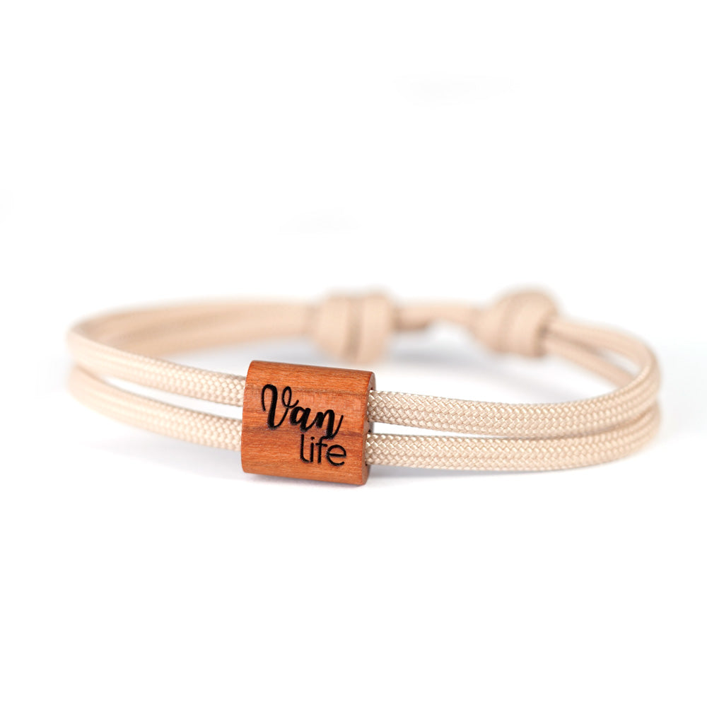 myjori Segeltau Holz Armband Van Life mit Camper Gravur