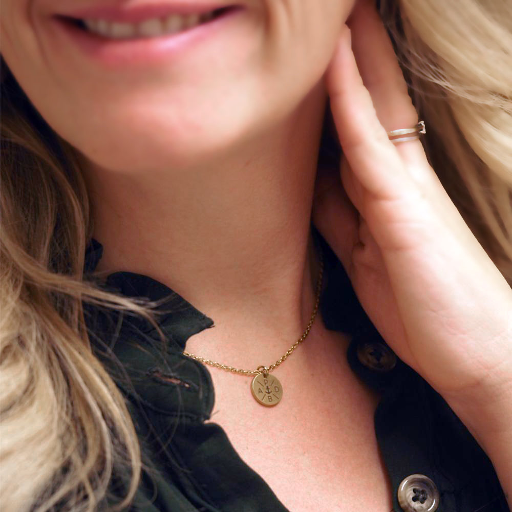 myGreta Edelstahl Halskette mit Initialen-Gravur – personalisierbar und wasserfest