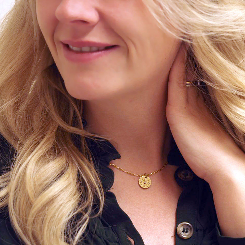 myGreta Edelstahl Halskette mit Initialen-Gravur – personalisierbar und wasserfest