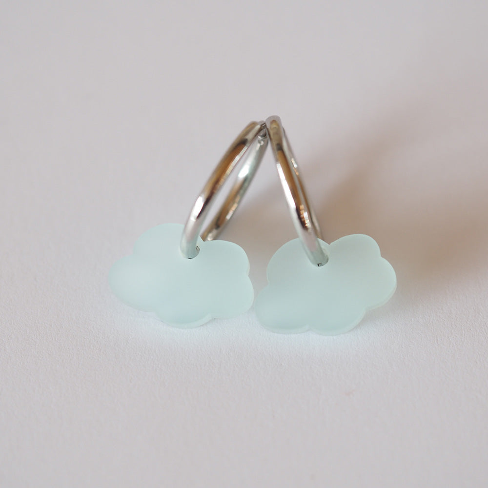 Acryl Ohrring Wolke