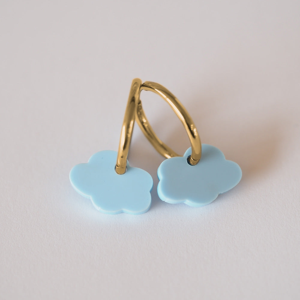 Acryl Ohrring Wolke